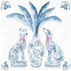 Chinoiserie Dogs I Art Print