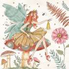 Garden Fairies III Art Print