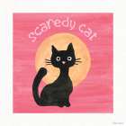 Scaredy Cat Pink Art Print