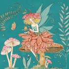 Garden Fairies Blue IV Art Print