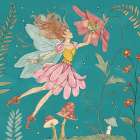 Garden Fairies Blue V Art Print