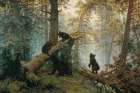 Morning in a Pine Forest Art Print