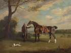 The Earl of Shrewsburys Groom Holding a Hunter Art Print