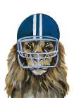 Football Lion Art Print