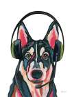 Gaming Husky Art Print