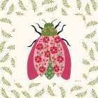 Blooming Beetle II Border Art Print