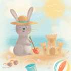 Beach Bunny Art Print