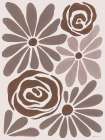 Mocha Blooms I Art Print