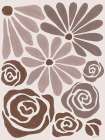 Mocha Blooms II Art Print