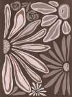 Mocha Blooms IV Art Print