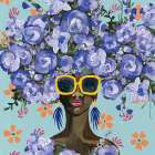 Sunning in Florals II Art Print