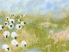 Wildflower Woods Sheep in Pasture Art Print