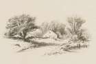 Cottage Pencil Drawing I Art Print