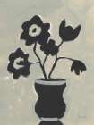 Little Black Floral Art Print