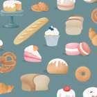 Bake Shop Pattern IC Art Print
