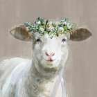 Barnyard Whimsy II Taupe Art Print