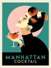 Retro City Cocktails II Art Print