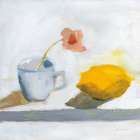 Lemon and Cup Art Print