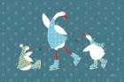 Ducks in the Snow VI Art Print