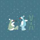 Ducks in the Snow VII Art Print