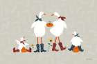 Ducks in the Pumpkin Patch VI Art Print
