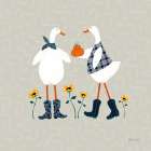 Ducks in the Pumpkin Patch VIII Art Print