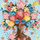 Sunning in Florals I v2 Art Print