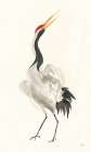 Scroll Crane I Warm Crop Art Print