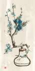 Blue Blossom on Wash Art Print