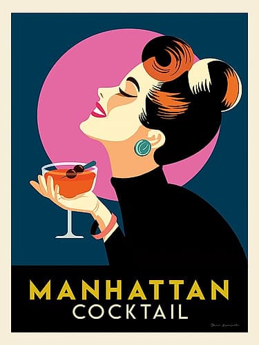 Retro City Cocktails II Jewel Fashion Print
