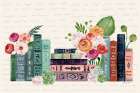Blooming Books I Art Print