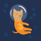 Space Tails IV Art Print