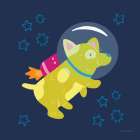 Space Tails V Art Print
