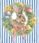 Hop Into Spring Wreath I Art Print