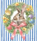 Hop Into Spring Wreath II Art Print