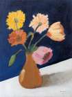 Blooms on Indigo Art Print
