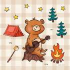 Camping Bears II Art Print
