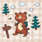 Camping Bears III Art Print