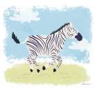Happy Zebra Art Print