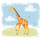 Happy Giraffe Art Print