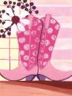 Pink Cowgirl Boots Art Print