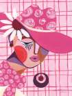 Pink Cowgirl Art Print