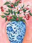 Blooming Cherry Vase Art Print