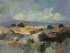 Muted Blue Landscape Art Print