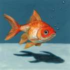 Goldfish Chillin Art Print
