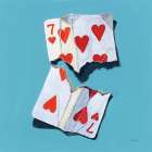 Torn Seven of Hearts Art Print