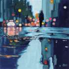 City Puddles After Storm Art Print