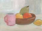 Pink Cup with Wooden Bowl Art Print