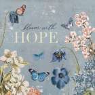 Flutter and Bloom IV Blue Art Print