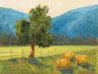 Blue Ridge Hay Bales Art Print